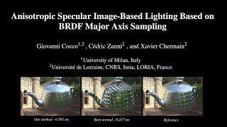 PG24 Anisotropic Specular ImageBased Lighting Based on BRDF Major Axis Sampling [upl. by Rebhun708]