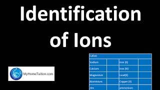 Identification of Ions  Acid Base and Salt [upl. by Ullyot]