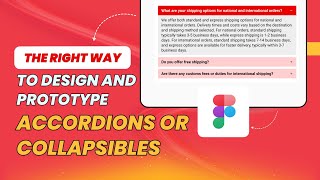 How to design and prototype an accordion or collapsible on figma  UI Components for Beginners [upl. by Edd]