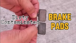 How I Clean Noisy Squeaking Dirty Contaminated Brake Pads Trek Marlin 6 Gen 3 [upl. by Thecla]