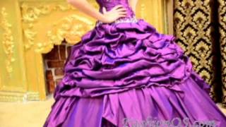 Simple Purple Quinceanera Dress Pickups Taffeta for Custom Madetopdresses100com [upl. by Parnas]