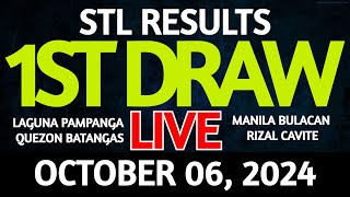 Stl Result Today 1st draw October 06 2024 STL Batangas Live [upl. by Ayet]