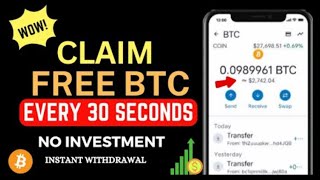 🔴5 Instant withdraw  New Mining site  free Bitcoin mining site 2024  Today New earning site [upl. by Twyla]