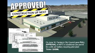 American Battery Technology  CUP Approval  Fernley City Council Livestream [upl. by Norraa]