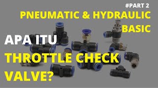 Throttle Valve amp Check Valve  Pneumatic Hydraulic Valve working animation [upl. by Romaine225]