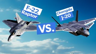 Chengdu j20 Dragon vs F22 Raptor Fighter Jets Comparison [upl. by Titus]