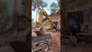 excavators and truckland shortvideo bigtruckdriver excavator roadbuilding truckusa [upl. by Cressi]