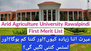 Arid Agriculture University First Merit List 2021 PMAS Merit List 2021 [upl. by Schonfeld]