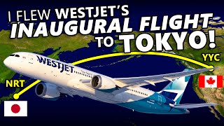 I Flew WestJets INAUGURAL Flight to Tokyo [upl. by Gean]