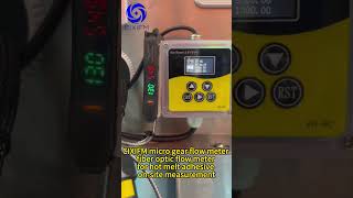 CIXIFM micro gear flow meter fiber optic flow sensor for hot melt adhesive onsite measurement [upl. by Akieluz]