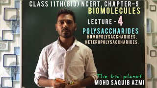 Polysaccharides  lecture4  homo and heteropolysaccharides Biomolecules  Saquib Azmi sir [upl. by Yrffej]