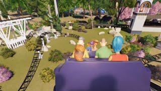 Medusas stone garden escape planet coaster 2 back row POV [upl. by Linder24]