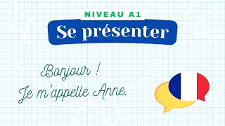 Se présenter  Leçon de français Niveau A1  Cours de grammaire [upl. by Alleahcim]