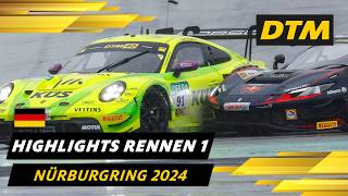 Regenchaos auf dem Nürburgring 🤯  DTM 2024 Highlights  Nürburgring [upl. by Kylila]