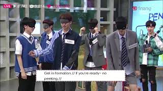 Pentagon dance ‘shine’ while wearing blindfold [upl. by Sawtelle]