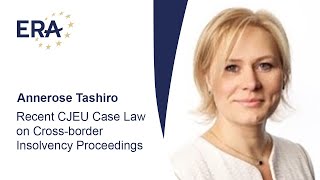 Recent CJEU Case Law on Crossborder Insolvency Proceedings [upl. by Ennadroj]