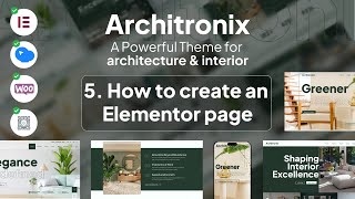 How To Create a New Page in Elementor Page Builder  Architronix WordPress theme [upl. by Ennairod]