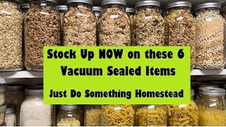 Stock Up NOW on these 6 Vacuum Sealed Necessities vacuumseal foodstorage [upl. by Sikata234]