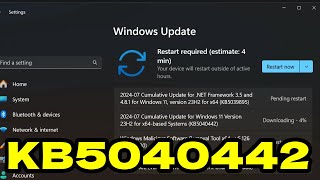 Microsoft is rolling out the KB5040442 cumulative update for Windows 11 23H2 [upl. by Brody]