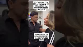 Artistas fazem fila no Teleton para conhecer Zezé Di Camargo [upl. by Cuda]