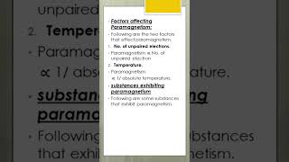 UNLOCKING THE MYSTERY OF PARAMAGNETISM A QUICK GUIDE chemistry paramagnetic diamagnetic [upl. by Arolf911]