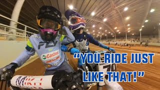 Indoor Short Track Racing  Fist Fight In A Phone Booth [upl. by Nosyd]