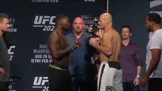 Encarada entre Anthony Johnson e Glover Teixeira antes do UFC 202 [upl. by Nakah106]