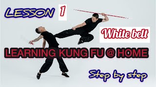 learning kung fu at home  lesson 1  step by step [upl. by Desma875]