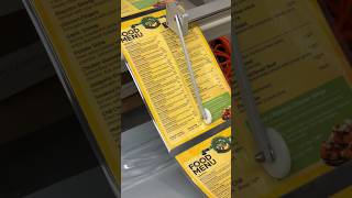 Lamination Process of Restaurant Menus Behind the scenes bts menu lamination [upl. by Naval]