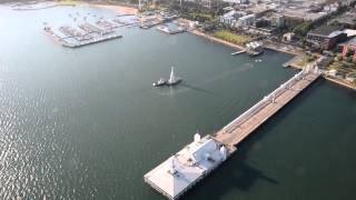 Iconic floating Christmas tree arrives at Waterfront Geelong [upl. by Esyli]