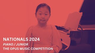 2024 OPUS NATIONALS  JUNIOR PIANO  2ND PRIZE  Chloe Jung [upl. by Doxia]