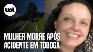 Tobogã em São Roque Mulher morre e criança fica ferida após acidente em parque [upl. by Ardelis]