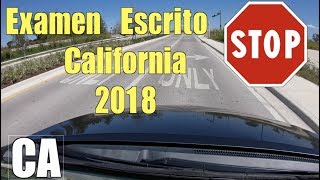 EXAMEN DE MANEJO ESCRITO DE CALIFORNIA 2018PREGUNTAS EN ESPAÑOL [upl. by Blaine]