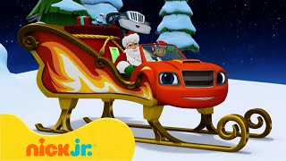 Blaze en de Monsterwielen  Blaze en AJ ontmoeten de kerstman 🎅  Nick Jr Nederlands [upl. by Minsat]