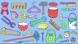 Deutsch lernen 75 Haushaltsgegenstände – 75 household items  German for beginners [upl. by Ahsiei]