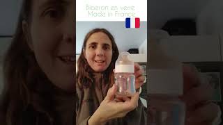 Biberon bébé made in France en verre avec tétine caoutchouc naturel sans plastique [upl. by Tami]