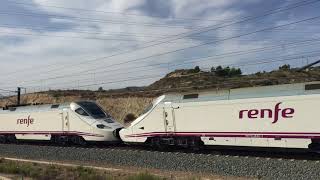 Trenes Alvia S130 y Alvia S730 por la linea de Alta VelocidadEldaRail [upl. by Alamak128]