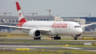 Austrian Airlines 2 Dreamliner B787 OELPM in Frankfurt FRA  Der erste in der AUALackierung [upl. by Alamat783]