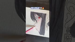 The Thorn Princess Yor DRAWING music animeshort drawing [upl. by Ytte611]