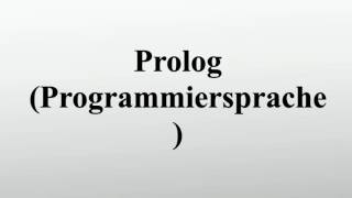 Prolog Programmiersprache [upl. by Aitrop]