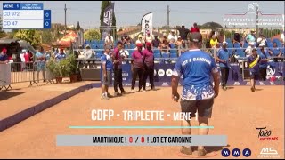 CDF Promotions  Triplette  Castelnaudary  16ième de finale  CD972 VS CD47  14072024 [upl. by Oribel]