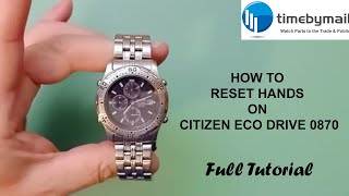 How To Set The TIME amp DATE On A Citizen ECO Drive 0870  Step by Step Guide [upl. by Marguerite]