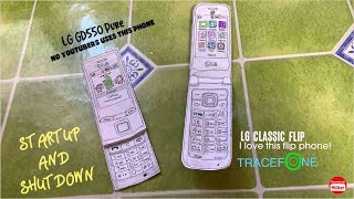 LG GD550 Pure Startup and Shutdown  LG Classic Flip Tracfone Startup and Shutdown  Ext Display [upl. by Ylek]