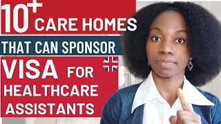 VISA SPONSORSHIP FOR HEALTH CARE ASSISTANTS  How to find care homes that can sponsor your UK visa [upl. by Magdala]