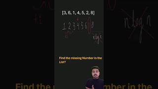 Interview Questions Find the Missing Number in a List  Python Coding Challange shorts interview [upl. by Sachsse]