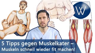 Fitness 5 Tipps gegen Muskelkater  Schneller regenerieren und den Körper wieder fit kriegen [upl. by Roskes]