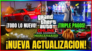 NUEVA ACTUALIZACION en GTA5 Online TODO LO NUEVO DIAMANTES PEYOTES TRIPLE PAGOS DESCUENTOS [upl. by Gnihc]