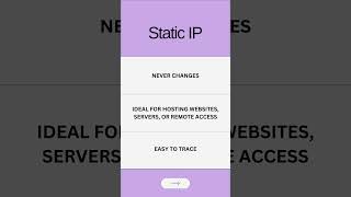 Static IP vs Dynamic IP  whats the difference shorts ip static dynamic versus [upl. by Wolsniw]