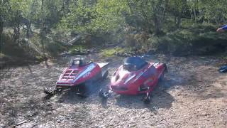 waterskipping polaris indy xcr 440 and lynx enduro 600 [upl. by Stephana]