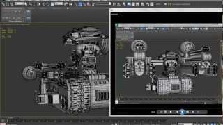 3Ds Max Land Vehicle Update 2The Tank With Basic Tread Animation Watch In 720p HD [upl. by Elorak645]